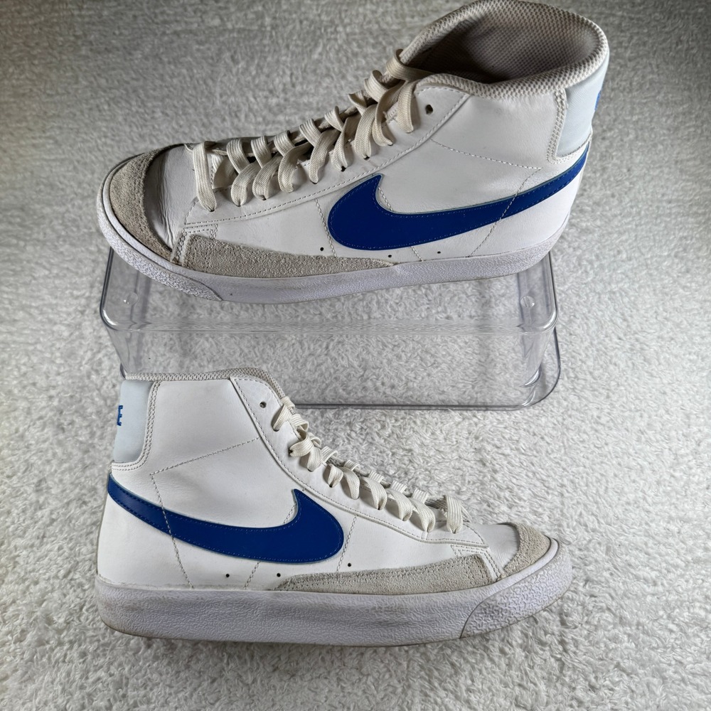 Nike Blazer Mid 77 Women 8.5 White Blue Youth 7 Clean High Top Sneakers